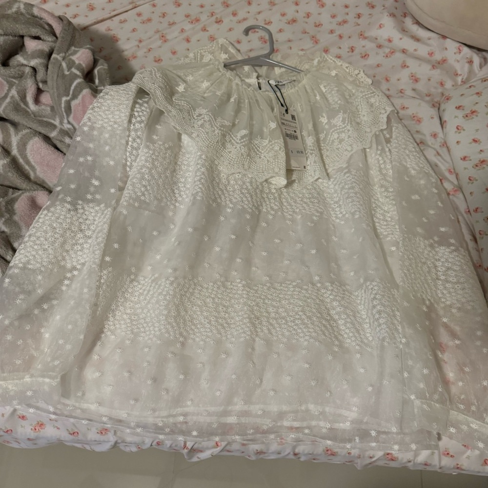 Zara mesh blouse